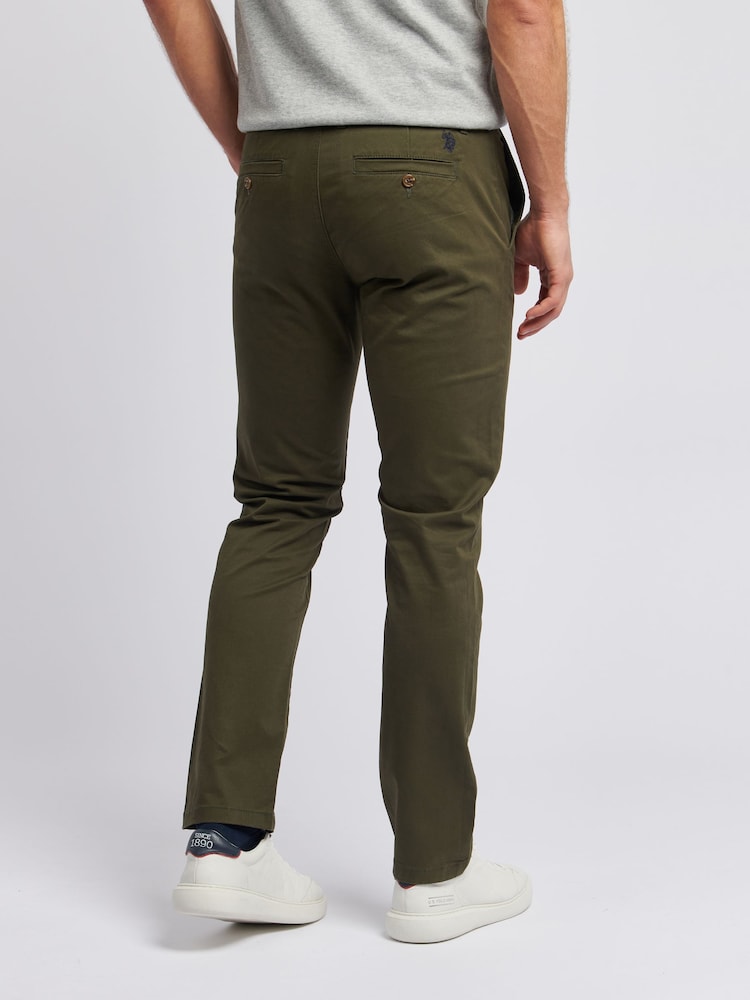 U.S. Polo Assn. Green Mens Classic Chinos Trousers - Image 2 of 8
