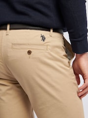 U.S. Polo Assn. Brown Mens Classic Chinos Trousers - Image 6 of 10