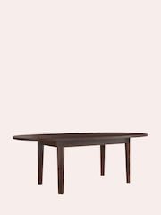 Laura Ashley Dark Chestnut Garrat Oval 6-8 Seater Extending Dining Table - Image 6 of 7