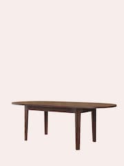 Laura Ashley Dark Chestnut Garrat Oval 6-8 Seater Extending Dining Table - Image 7 of 7