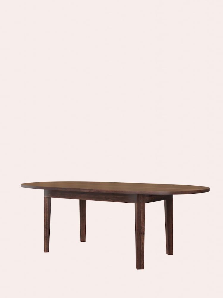 Laura Ashley Dark Chestnut Garrat Oval 6-8 Seater Extending Dining Table - Image 7 of 7