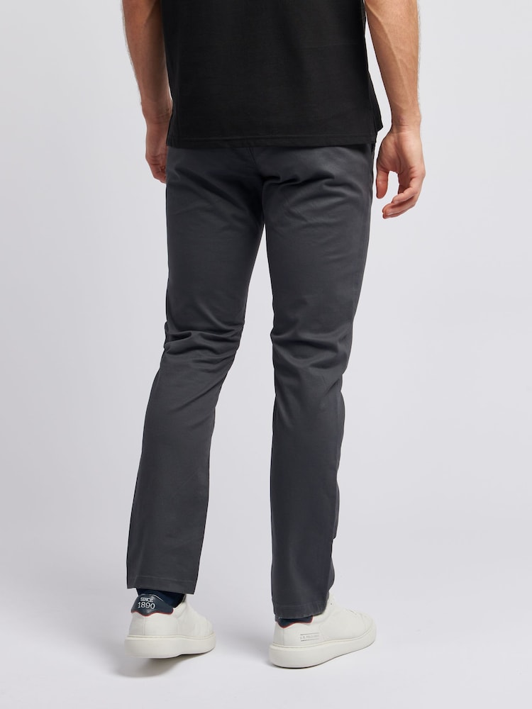 U.S. Polo Assn. Grey Mens Classic Chinos Trousers - Image 3 of 9
