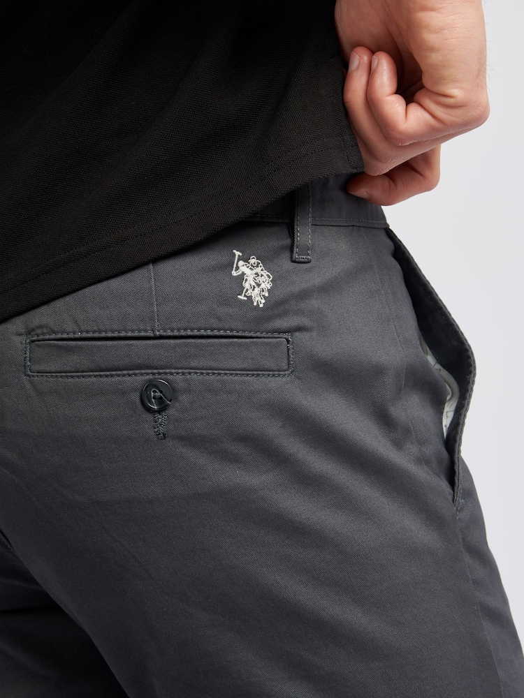 U.S. Polo Assn. Grey Mens Classic Chinos Trousers - Image 4 of 9