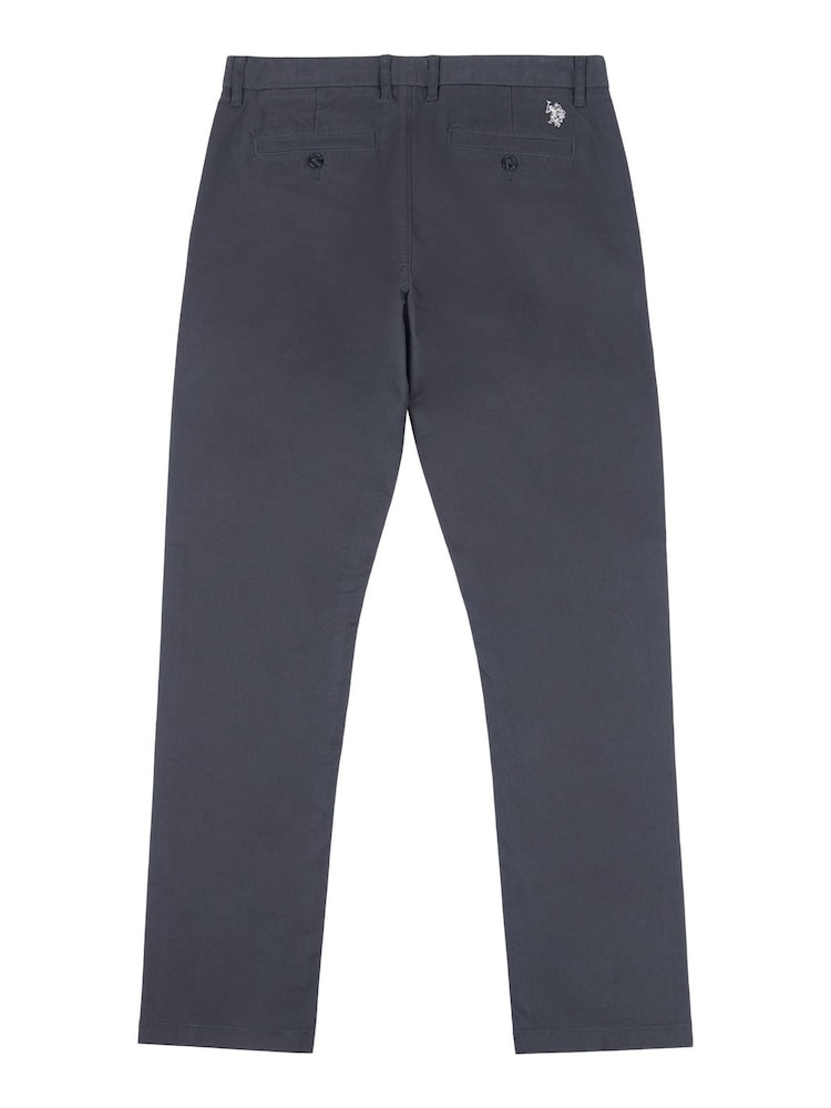 U.S. Polo Assn. Grey Mens Classic Chinos Trousers - Image 8 of 9