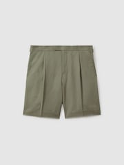 Reiss Sage Con Cotton/Linen Blend Adjuster Shorts - Image 2 of 6