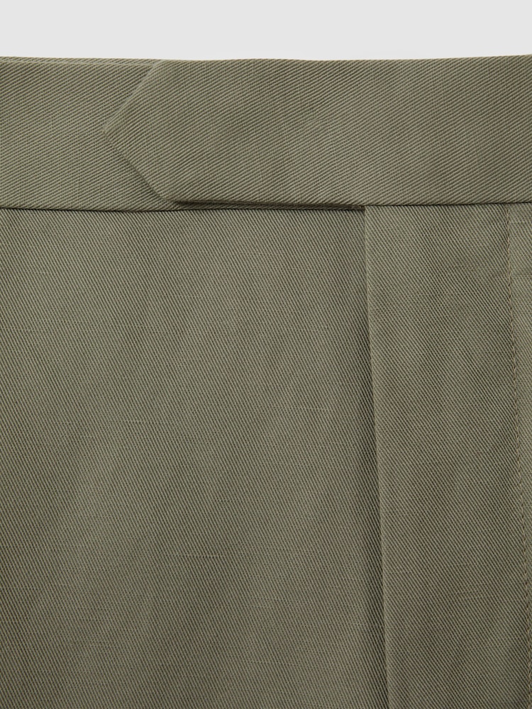 Reiss Sage Con Cotton/Linen Blend Adjuster Shorts - Image 6 of 6 Reiss Sage Con Cotton/Linen Blend Adjuster Shorts - Image 6 of 6