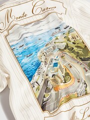 Reiss x McLaren F1 Team White Multi Monte Carlo Exclusive Cuban Collar Shirt - Image 9 of 9