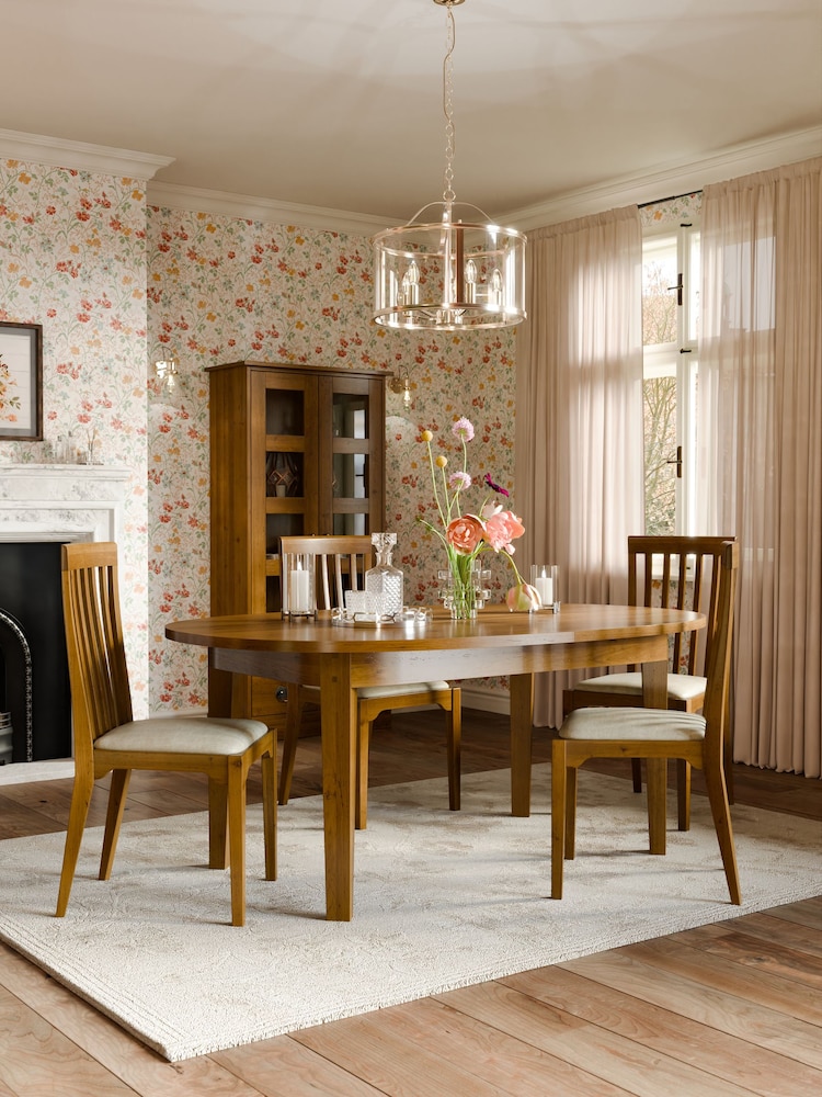 Laura Ashley Honey Garrat Oval 6-8 Seater Extending Dining Table - Image 1 of 7