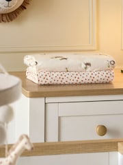 Mamas & Papas Multi 100% Cotton Jungle Cotbed Fitted Sheets 2 Pack - Image 1 of 5