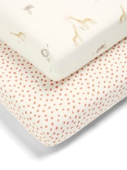 Mamas & Papas Multi 100% Cotton Jungle Cotbed Fitted Sheets 2 Pack - Image 3 of 5