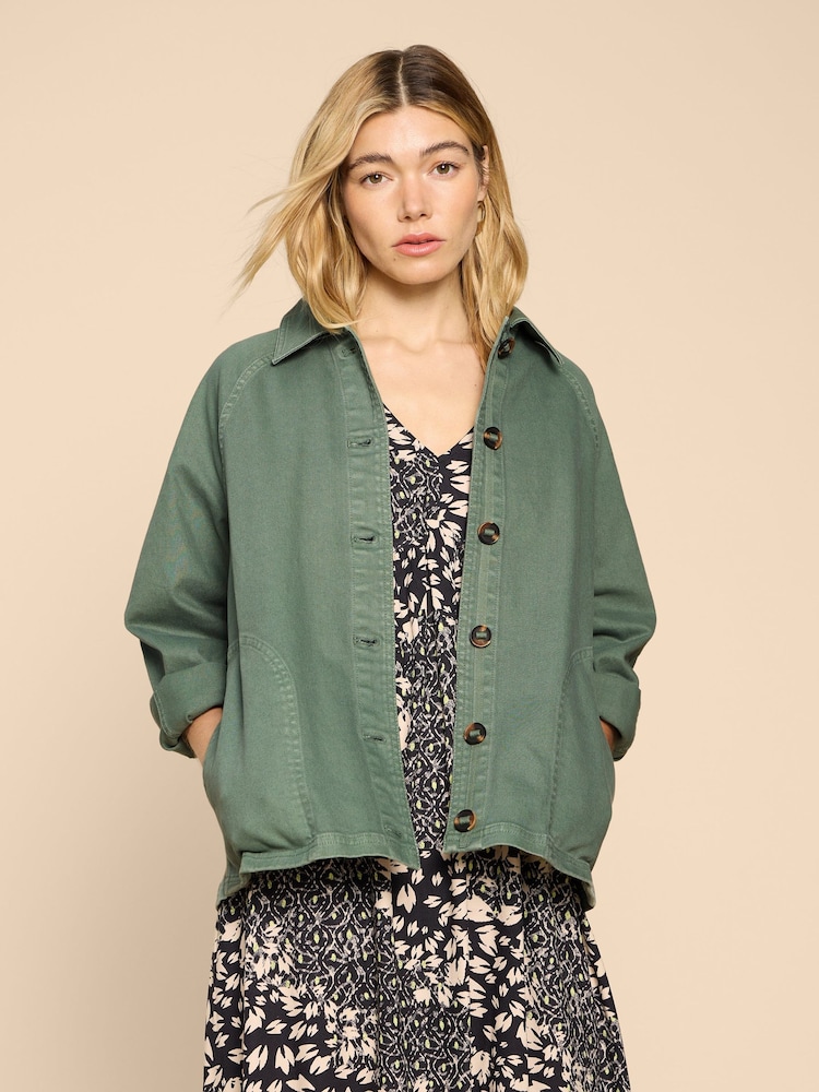 White Stuff Green Eden Denim Jacket - Image 1 of 7 White Stuff Green Eden Denim Jacket - Image 1 of 7