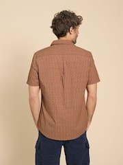 White Stuff Brown Geo Pineapple Printed Shirt - Image 2 of 7