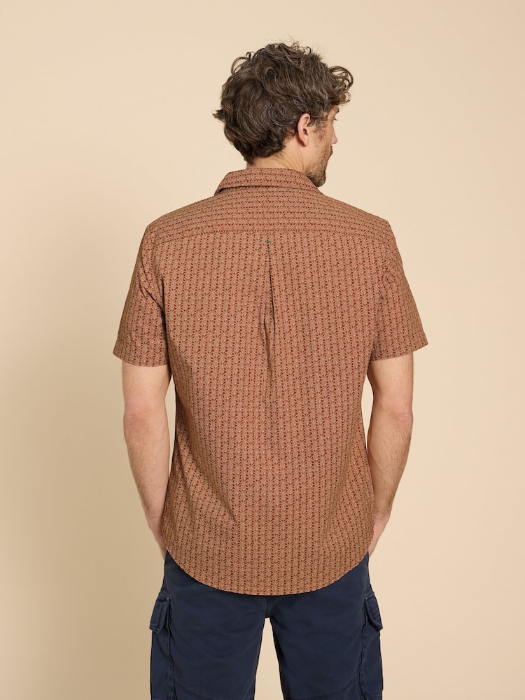 White Stuff Brown Geo Pineapple Printed Shirt - Image 2 of 7