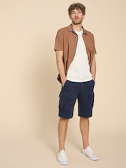 White Stuff Brown Geo Pineapple Printed Shirt - Image 3 of 7