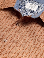 White Stuff Brown Geo Pineapple Printed Shirt - Image 7 of 7