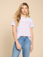 White Stuff White Stripe Abbie T-Shirt - Image 1 of 7