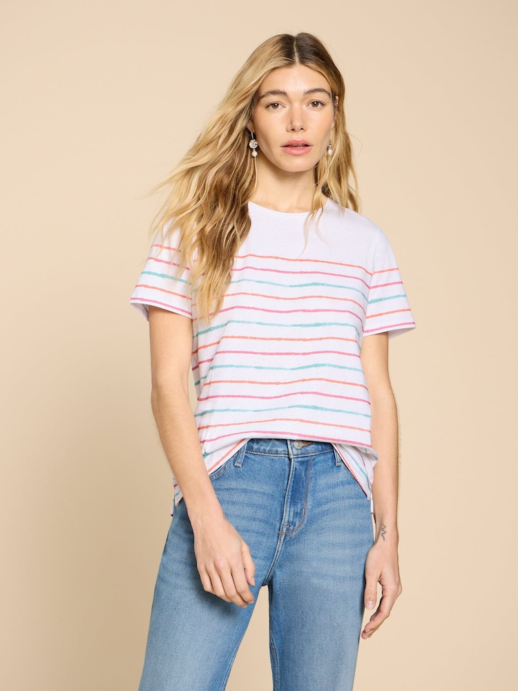 White Stuff White Stripe Abbie T-Shirt - Image 1 of 7