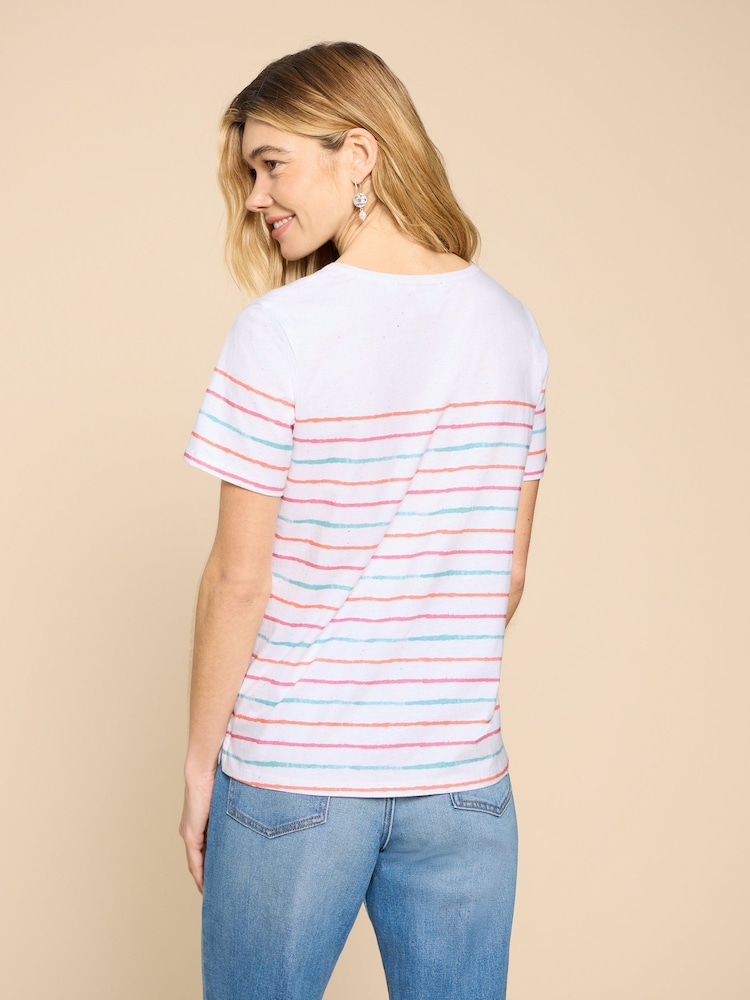 White Stuff White Stripe Abbie T-Shirt - Image 2 of 7