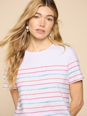 White Stuff White Stripe Abbie T-Shirt - Image 4 of 7