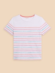 White Stuff White Stripe Abbie T-Shirt - Image 5 of 7