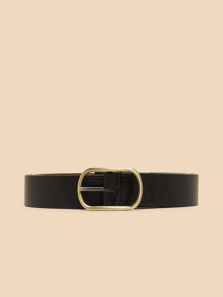 Negro - White Stuff Reversible Leather Belt - Imagen 3 de 3