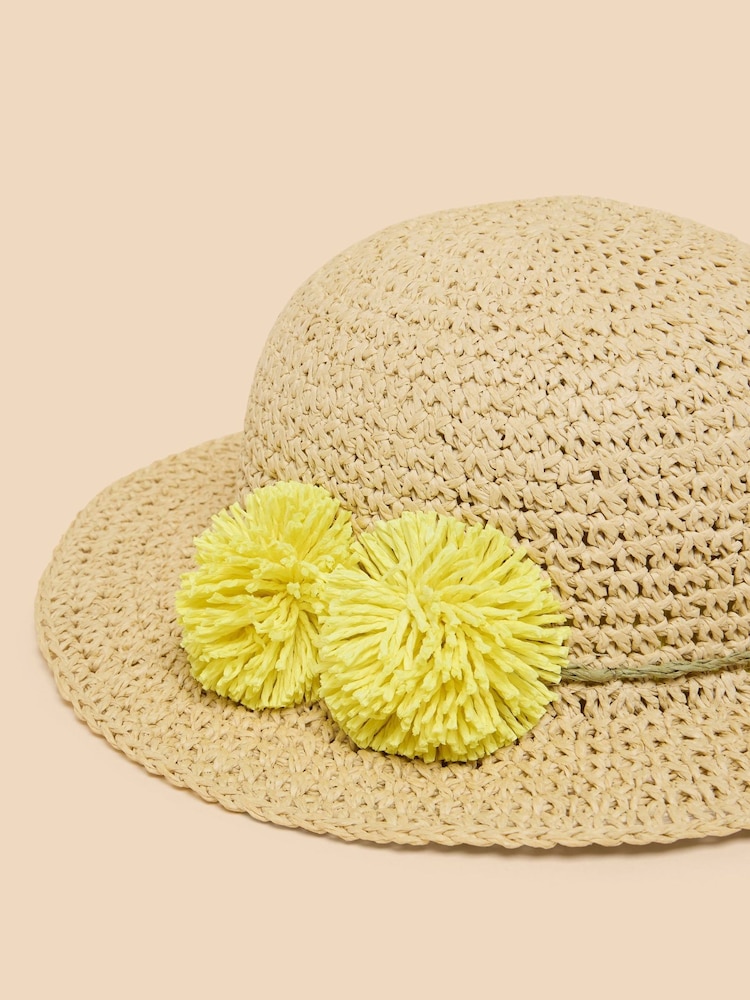 White Stuff Natural Girls Sun Hat - Image 2 of 2 White Stuff Natural Girls Sun Hat - Image 2 of 2