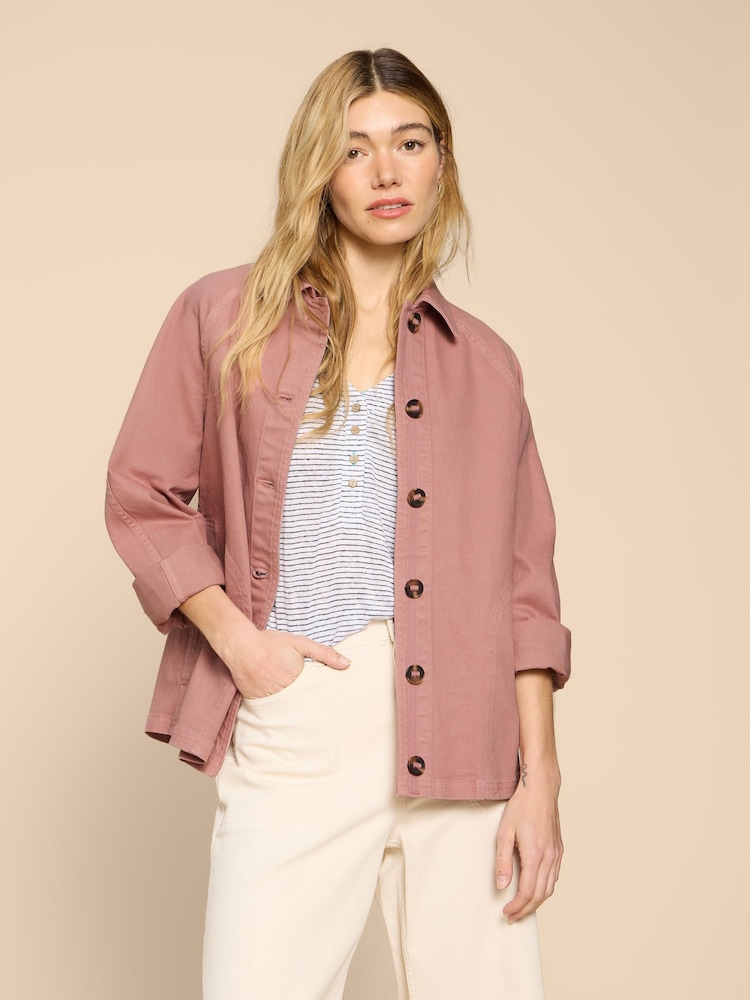 White Stuff Pink Eden Denim Jacket - Image 1 of 7 White Stuff Pink Eden Denim Jacket - Image 1 of 7