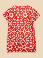 White Stuff Ivy 100 % Leinen-T-Shirt mit V-Ausschnitt - Bild 6 von 7