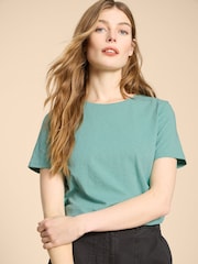 White Stuff Blue Abbie 100% Cotton T-Shirt - Image 4 of 7