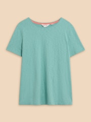 White Stuff Blue Abbie 100% Cotton T-Shirt - Image 5 of 7
