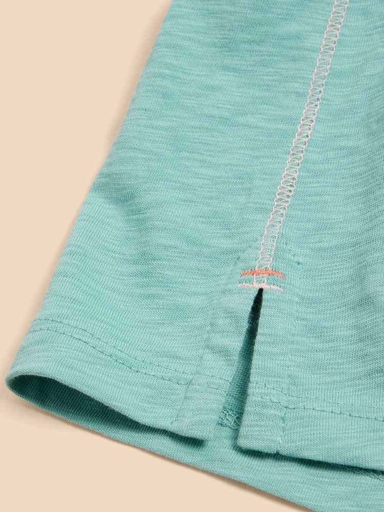White Stuff Blue Abbie 100% Cotton T-Shirt - Image 7 of 7