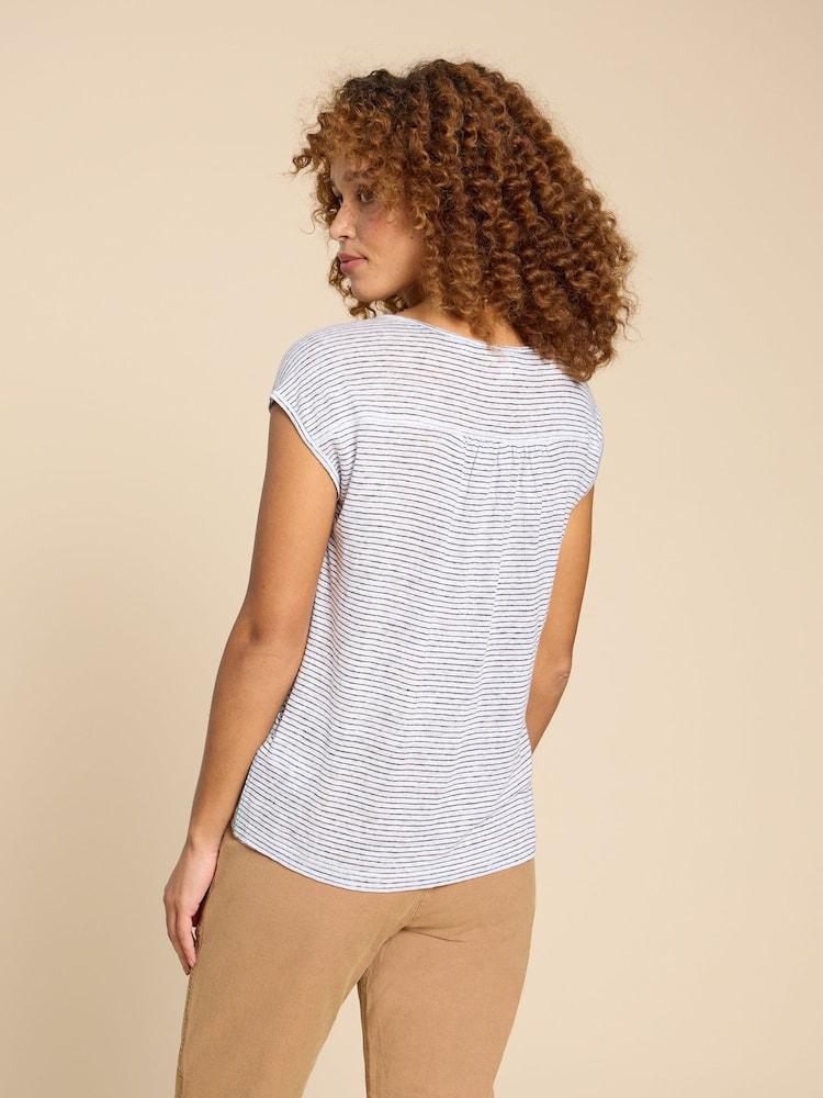 White Stuff White 100% Linen Nina Tank - Image 3 of 8