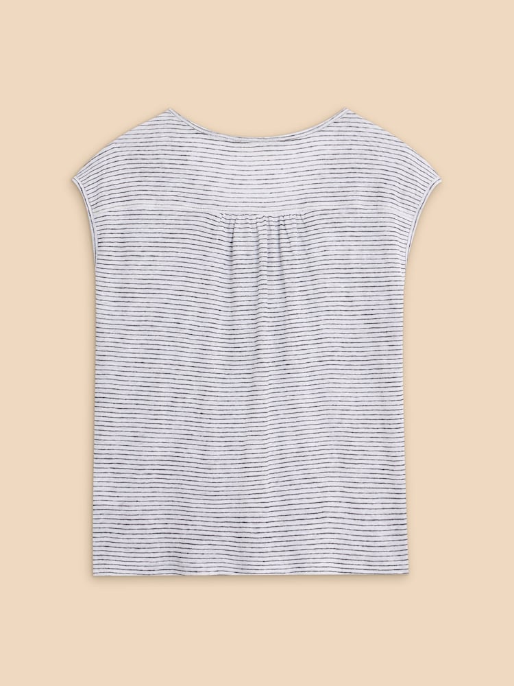 White Stuff White 100% Linen Nina Tank - Image 7 of 8