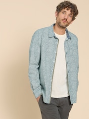 White Stuff Blue Basil Leaf Printed Shirt - Image 1 of 7