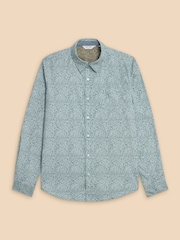 White Stuff Blue Basil Leaf Printed Shirt - Image 5 of 7