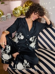 Rockett St George Black and White Woven Buttton Up Pyjamas - Image 1 of 11