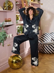 Rockett St George Black and White Woven Buttton Up Pyjamas - Image 3 of 11