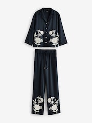 Rockett St George Black and White Woven Buttton Up Pyjamas - Image 7 of 11