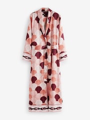 Rockett St George Pink Shell Hammered Satin Wrap Robe - Image 5 of 7