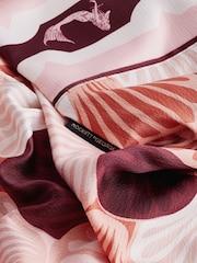 Rockett St George Pink Shell Hammered Satin Wrap Robe - Image 6 of 7