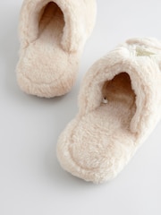 Rockett St George Cream Star Borg Mule Slippers - Image 4 of 6