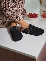 Rockett St George Black Studded Mule Slippers - Image 1 of 6