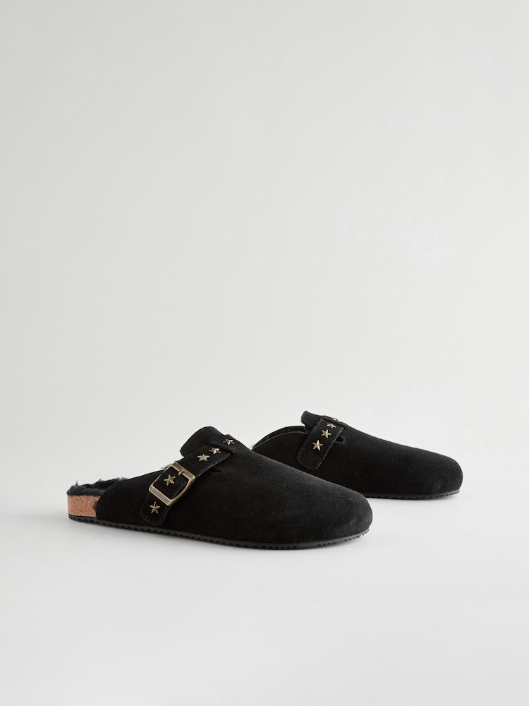 Rockett St George Black Studded Mule Slippers - Image 2 of 6
