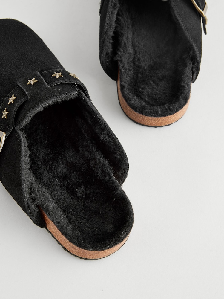 Rockett St George Black Studded Mule Slippers - Image 4 of 6
