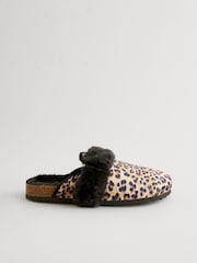 Rockett St George Leopard Print Footbed Clog Mule Slippers - Image 4 of 7