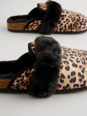 Rockett St George Leopard Print Footbed Clog Mule Slippers - Image 5 of 7