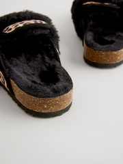 Rockett St George Leopard Print Footbed Clog Mule Slippers - Image 6 of 7