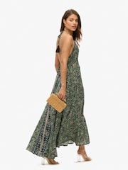 Superdry Green ST Tropez Paisley Maxi Dress - Image 3 of 6