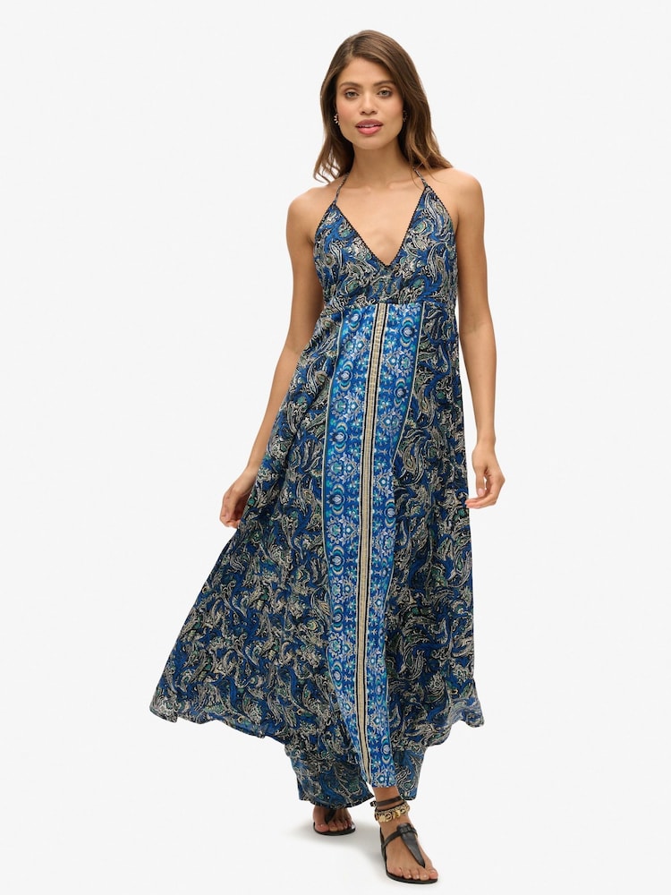 Superdry Navy Tropez Paisley Maxi Dress - Image 2 of 6