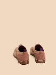 White Stuff Pink Thistle Leather Lace-Up Brogues - Image 3 of 4